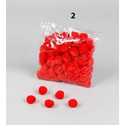 PALLINE DI NEVE ROSSO 3cm 90pz