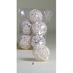 SFERA MIDOLLINO SBIANCATO 10cm 6pz