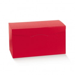 SCATOLA SEGRETO 4 BOTTIGLIE 32,5x17,5x18cm FIBRA ROSSO