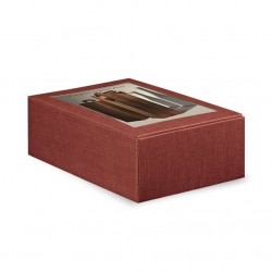 CANTINETTA 2 BOTTIGLIE 34x18,5x9cm C/PORTA FOTO A4 SETA...