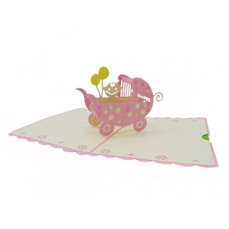 BIGLIETTO AUGURI ORIGAMI SURP.NASCITA BIMBA