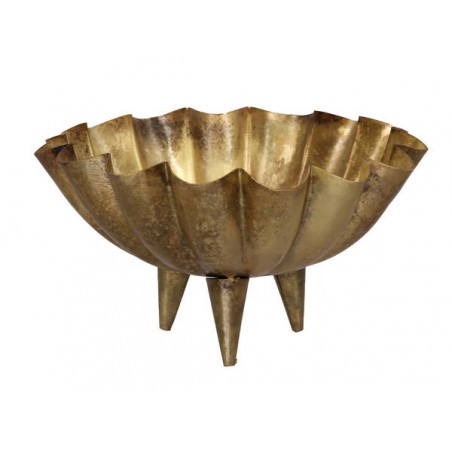 COPPA IN METALLO ø20x11cm OTTONE ANTICO