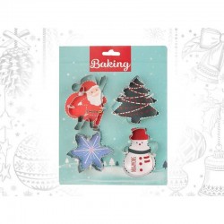 FORMINE IN METALLO NATALIZI 4pz