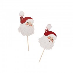 PICKS SANTA POM-POM 12pz