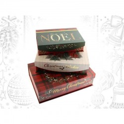 SCATOLA REGALO NATALE CHIUSURA MAGNETE 32x22x8,5cm