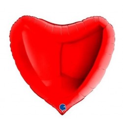 PALLONE MYLAR CUORE 36" 91cm ROSSO 1pz