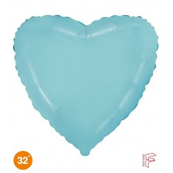 PALLONE MYLAR CUORE 32" 80cm AZZURRO RC