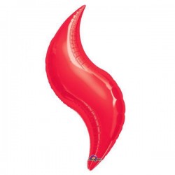 PALLONCINI MYLAR 28"71cm CURVE ROSSO 3pz