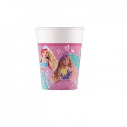 BICCHIERI CARTA BARBIE 200cc 8pz