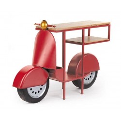 SCOOTER ROSSO 140x35x92cm CON 2 RIPIANI