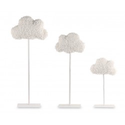 NUVOLA BIANCA STRUTTURA METALLO h50cm 1/3 misura piccola 1pz
