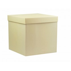 SCATOLA F/COPERCHIO QUADRATELLA 33x33x33cm GOFFR. AVORIO...