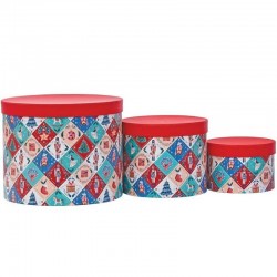 SCATOLA REGALO TONDA SCHIACCIANOCI ø15x10cm