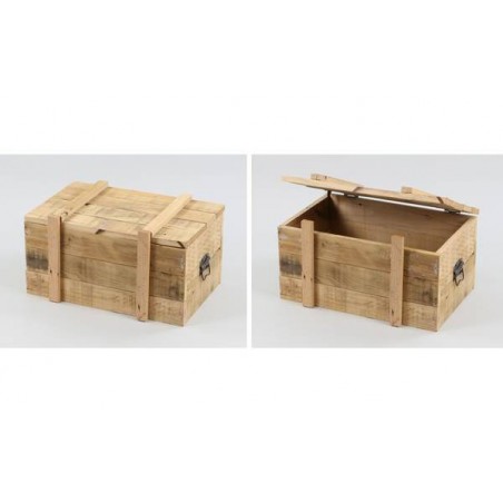 BAULE RETT.LEGNO NATURALE 45x29x23cm