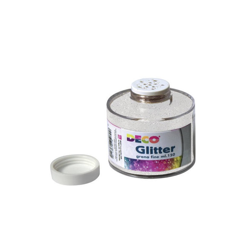 GLITTER BARATTOLO 150gr BIANCO IRIDE CWR