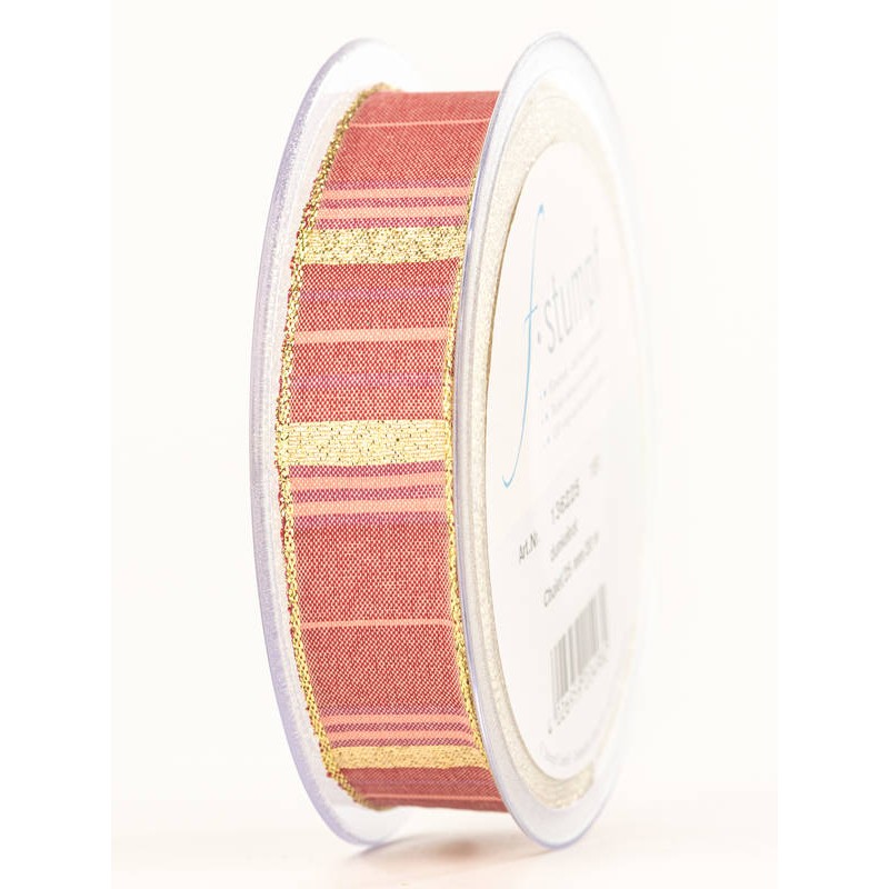 NASTRO TESSUTO LAME' CHALET mm25x20mt ROSSO SCURO