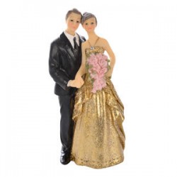 CAKE TOPPER SPOSI NOZZE D'ORO ART.29073