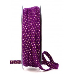 NASTRO IN CORDA ASCONA mm7x15mt VIOLA-ORO