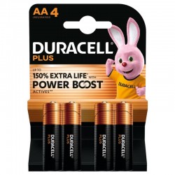 BATTERIE PLUS POWER BOOST AA STILO 4pz DURACELL