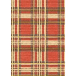 ROTOLO CARTA REGALO h.70x25mt DISEGNO 737F NATURA TARTAN