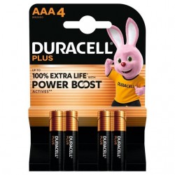 BATTERIE PLUS POWER BOOST AAA MINISTILO 4pz DURACELL