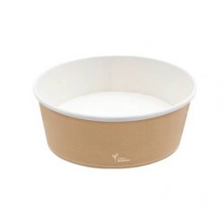 INSALATIERA CARTA ø18,5 1300ml AVANA/BIANCO 50pz