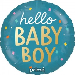 PALLONE MYLAR HELLO BABY BOY