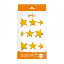 STELLE DORATE IN ZUCCHERO 1-2-3cm 9pz