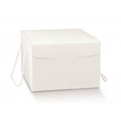 SCATOLA SEGRETO C/CORDINI 24,5x24,5x18cm FIBRA BIANCO