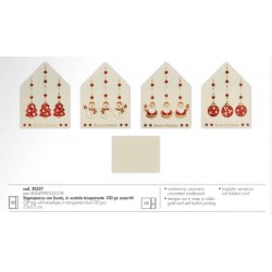 SEGNAPACCO BIGLIETTO+BUSTA 5,5x7,5cm ASS.TO NATALIZIO 5pz