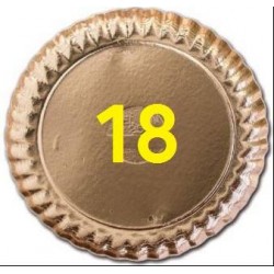 VASSOI CARTONE ORO TONDI ø18 5kg