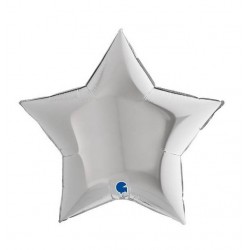 PALLONE MYLAR STELLA 36" 90cm ARGENTO