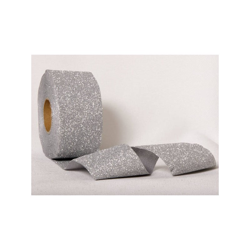 NASTRO TAFFETà BRILLANTE mm50x20mt COL.101 ARGENTO