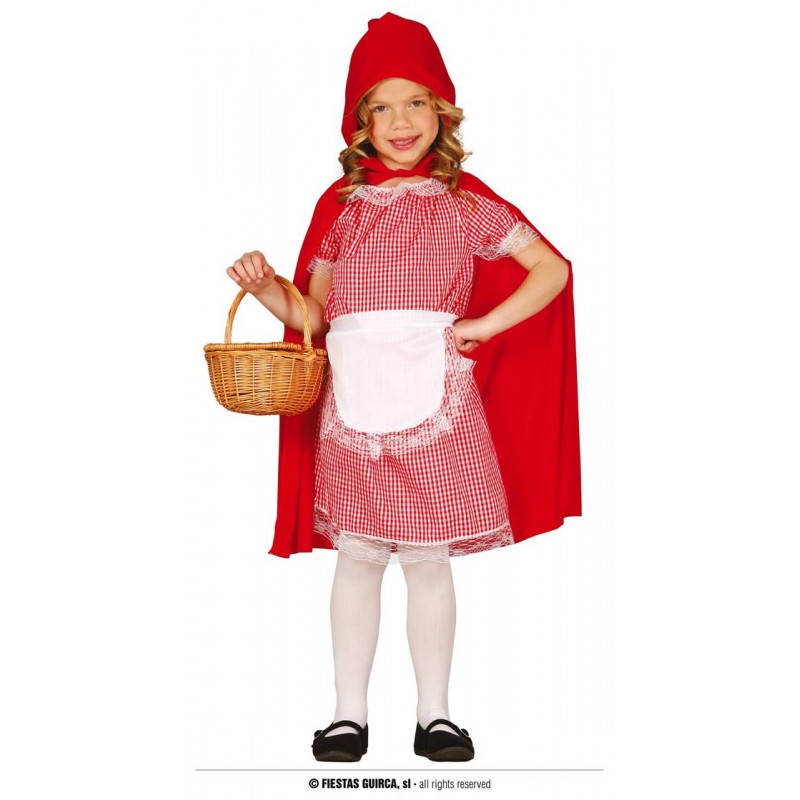 COSTUME CAPPUCCETTO ROSSO CON MANTELLO TG.7/9 anni
