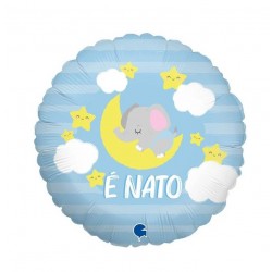 PALLONE MYLAR 45cm 18" E' NATO ELEFANTINO