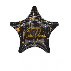 PALLONE MYLAR STELLA 71x71cm HAPPY NEW YEAR
