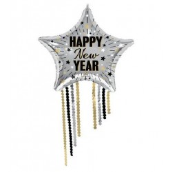 PALLONE MYLAR S/SHAPE STELLA C/FRANGE 63x127cm CELEBRATION