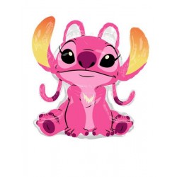 PALLONE MYLAR S/SHAPE LILO&STITCH ROSA