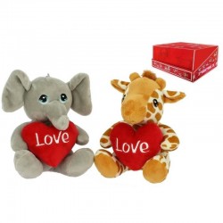 PELUCHE ANIMALETTI GIUNGLA 16cm LOVE