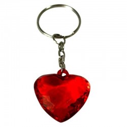 PORTACHIAVE CUORE IN PLASTICA ROSSO 4cm