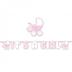 FESTONE KIT SCRITTA MAXI cm25x6mt IT'S A GIRL
