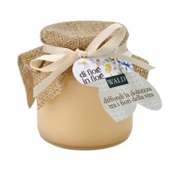 CANDELA VETRO AVORIO ø7x7,5cm - BREZZA