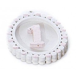 APPLICAZIONE LEGNO 1° GIRL 4cm 12pz