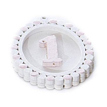 APPLICAZIONE LEGNO 1° GIRL 4cm 12pz