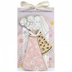 DECORAZIONE LE AMICHE DEL CUORE IN LEGNO CON MATITA...