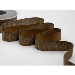 NASTRO RASO BOUTIQUE LAMè mm25x20mt COL.49 MARRONE