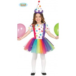 COSTUME TUTU' CLOWN BAMBINA TG.3/4 anni