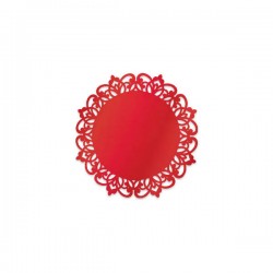 SOTTOBICCHIERI ROYAL ø9cm ROSSO METAL 8pz