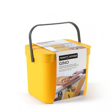 PATTUMIERA GINO RIFIUTI ORGANICI 7lt GIALLO