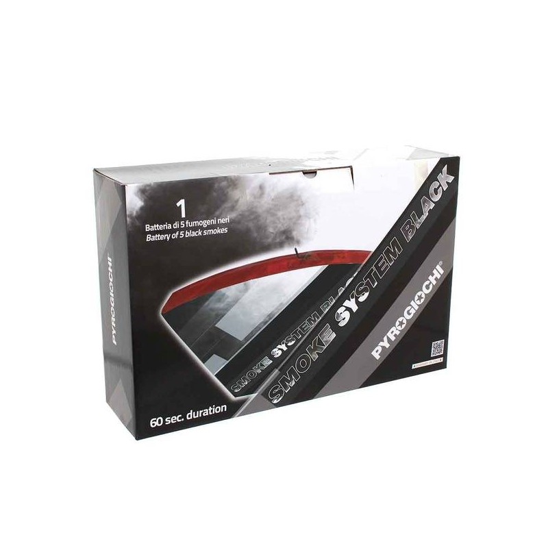 FUMOGENI BATTERIA DI 5 SMOKE SYSTEM NERI 1 MINUTO